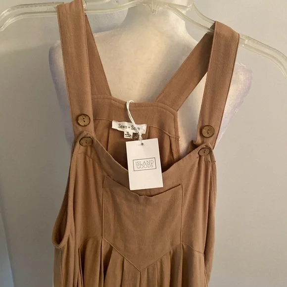 Seen + Seen island Goods NWT wide leg linen overalls - Picture 2 of 10